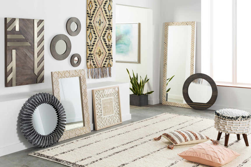 Matagami Beige Hand Woven Stool