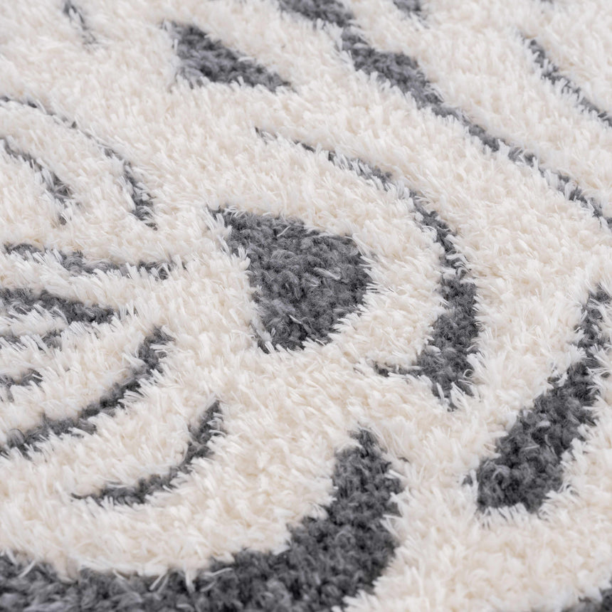 Zane Charcoal Tibetan Tiger Plush Rug