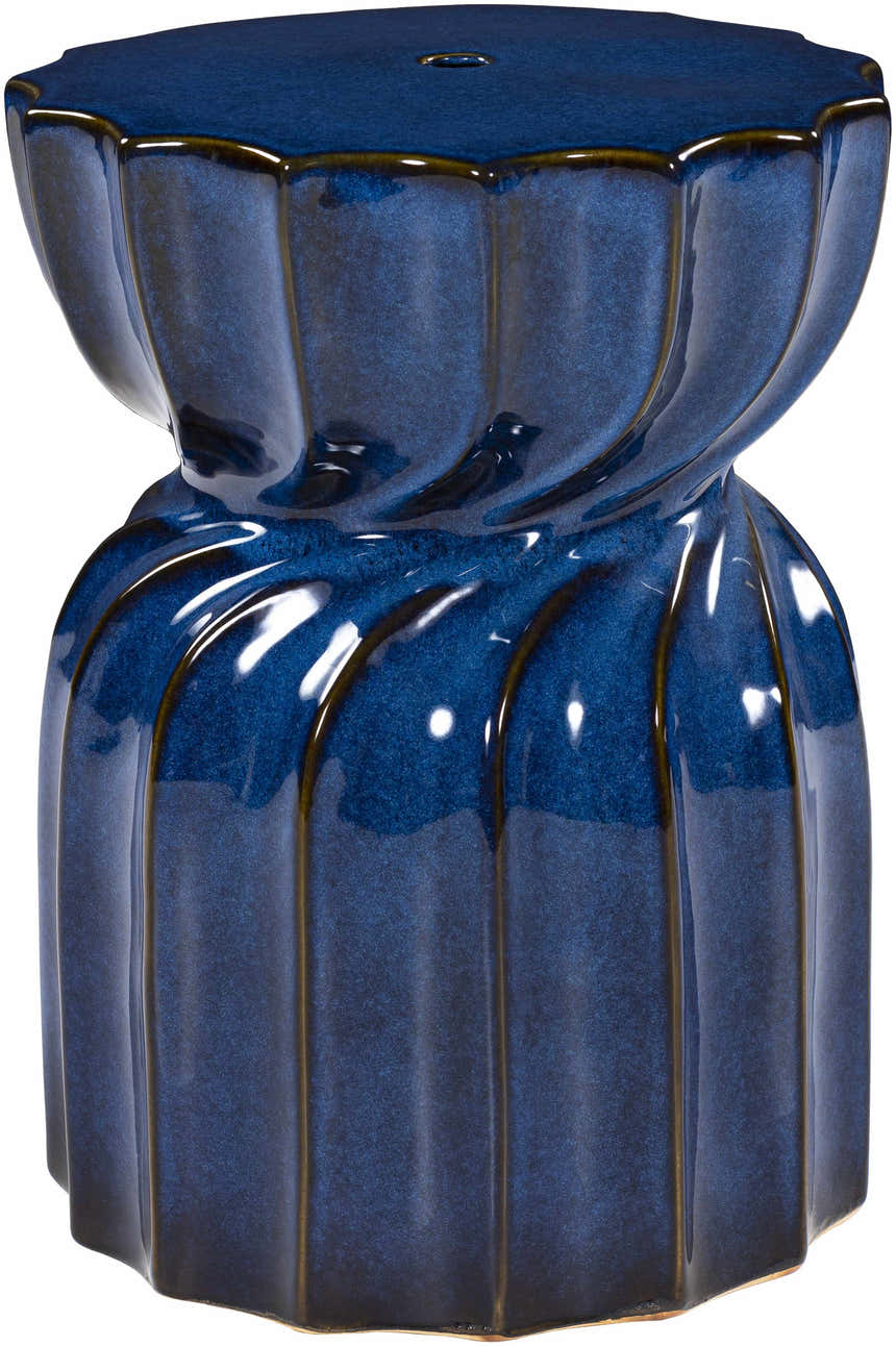 Cabugao Blue Ceramic Stool Table