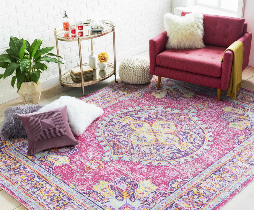 Seffner Mauve Square Throw Pillow