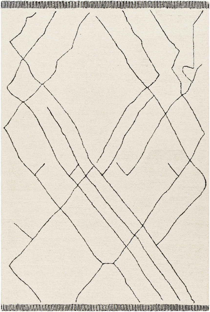 Alaca Arsenal Cream Hand Tufted Wool Area Rug