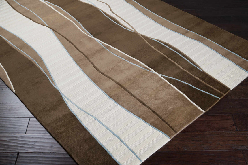 Alanreed Brown Premium Wool Area Rug - Clearance