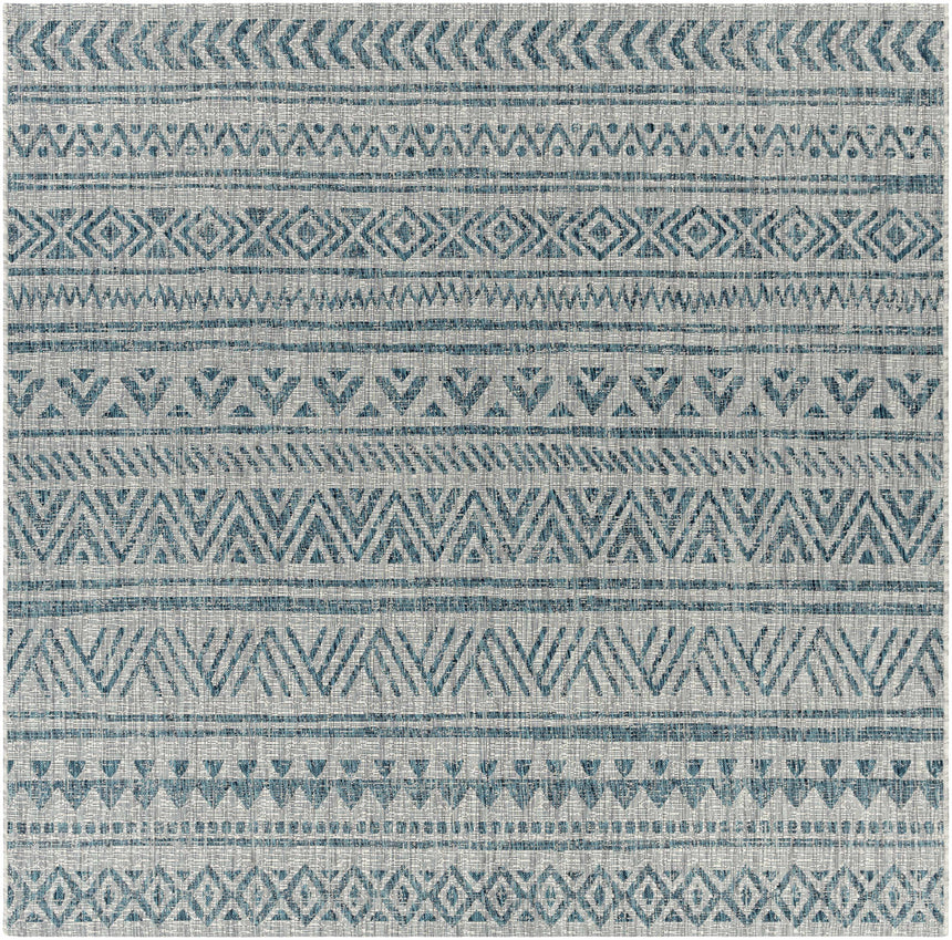 Novato Aqua All Over Pattern Performance Rug