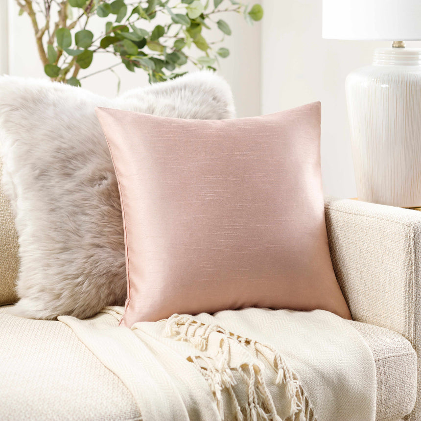 Andover Light Pink Solid Throw Pillow - Clearance
