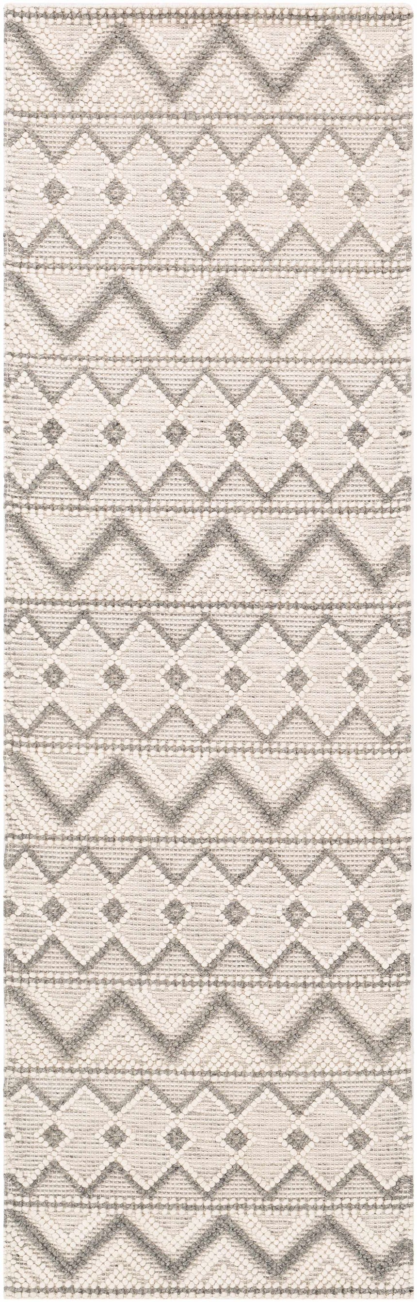 Whittington Gray&Cream Wool Rug - Clearance