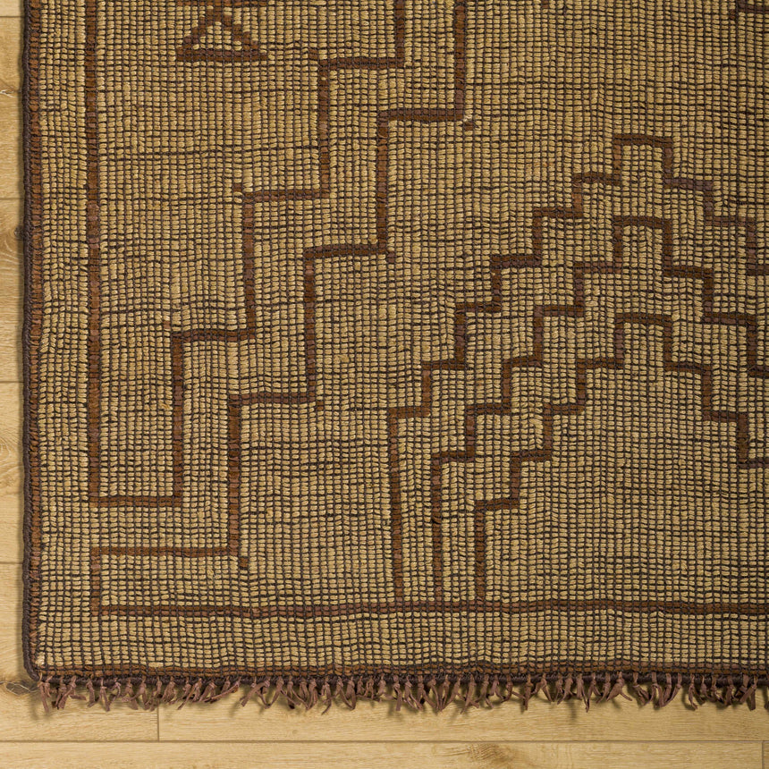 Aoko Jute & Leather Rug - Clearance