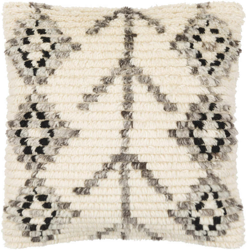 Arrochar Cream Geometric Textured Throw Pillow - Clearance