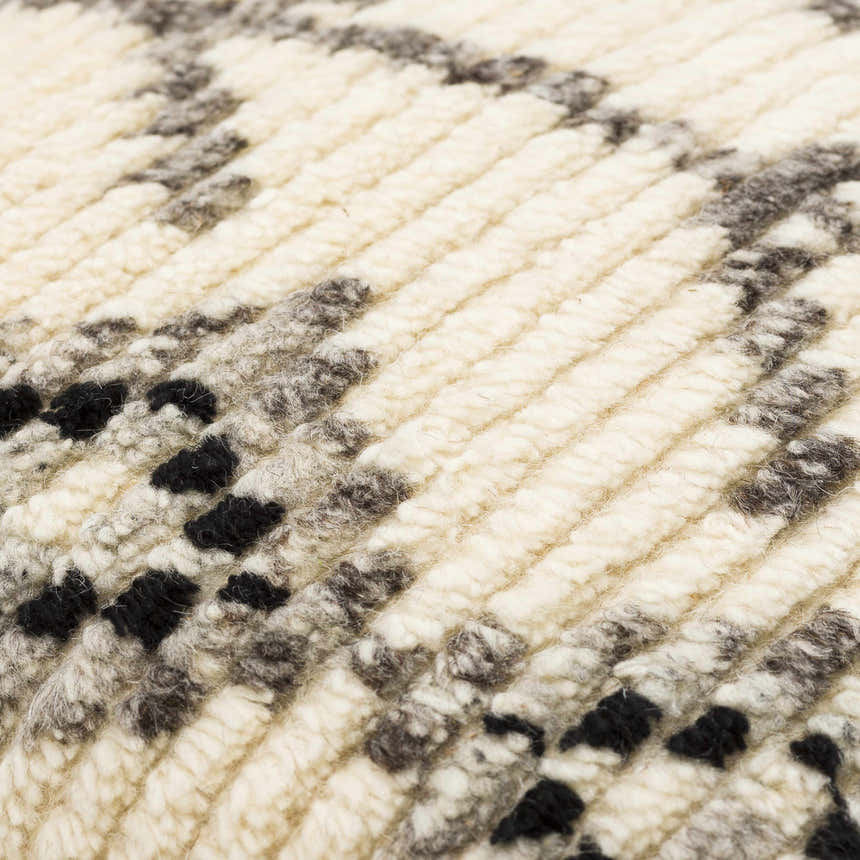 Arrochar Cream Geometric Textured Throw Pillow - Clearance