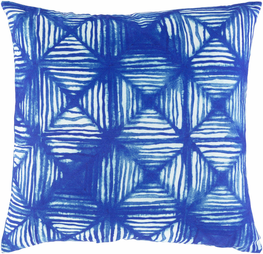 Baao Blue Geometric Pattern Throw Pillow - Clearance