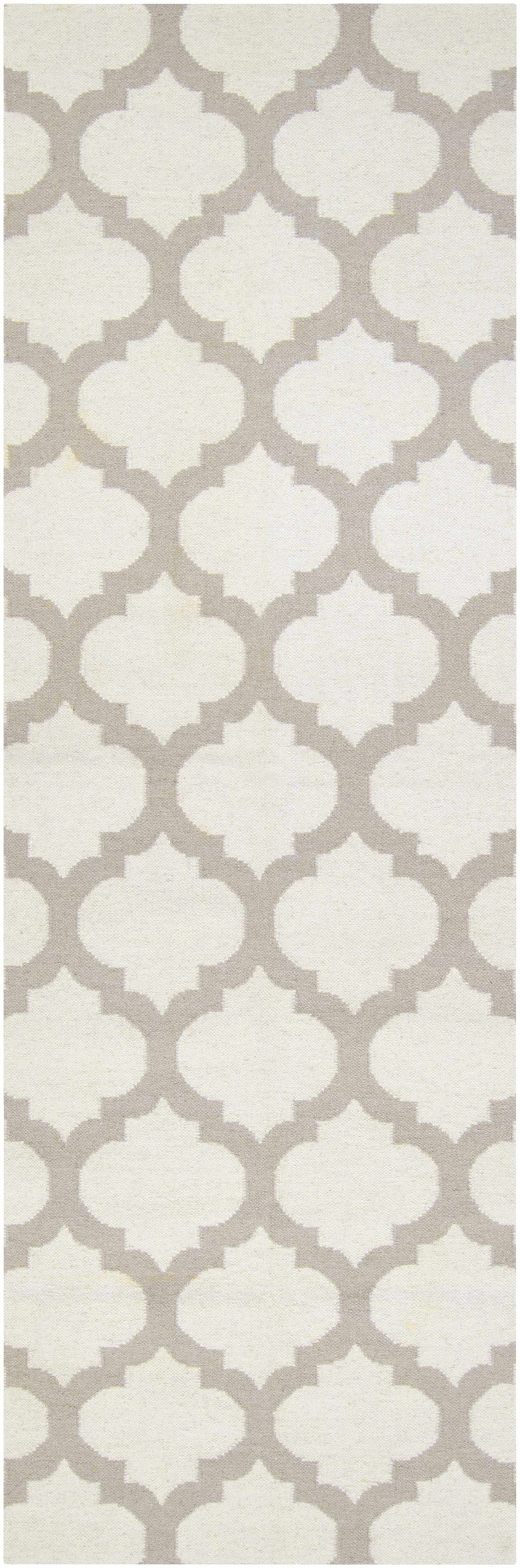 Banks Ivory/Gray Trellis Wool Rug - Clearance