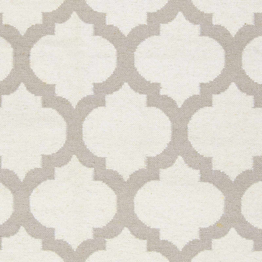 Banks Ivory/Gray Trellis Wool Rug - Clearance