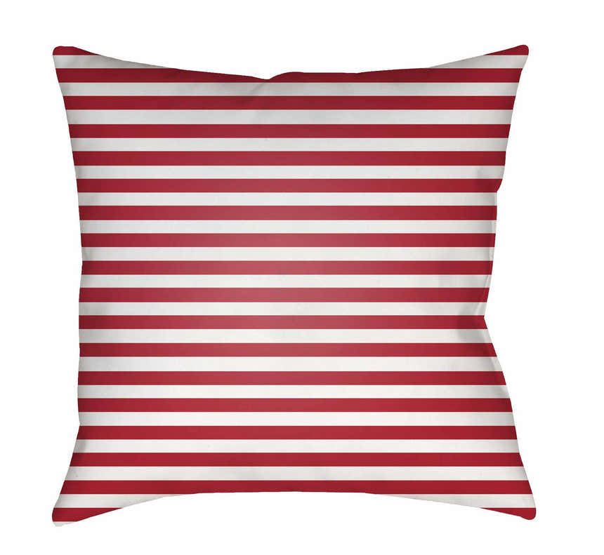 Brick Red Coastal Accent Outdoor Pillow with woven details for sofa bed or accent chair