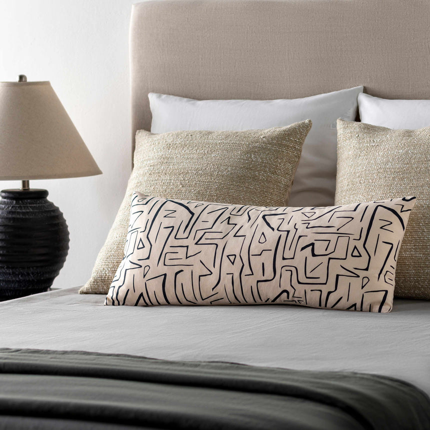 Belgrave Abstract Line Art Lumbar Pillow