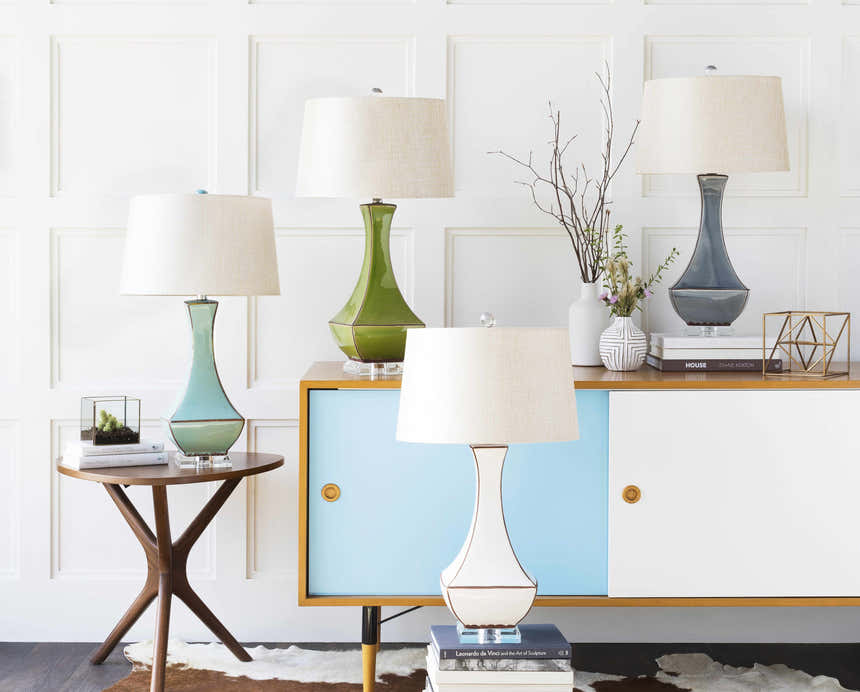 Tuka Tan Ceramic Table Lamp - Clearance