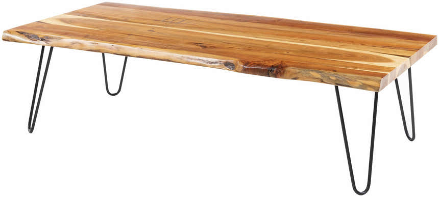 Chulakivka Acacia Wood Industrial Coffee Table