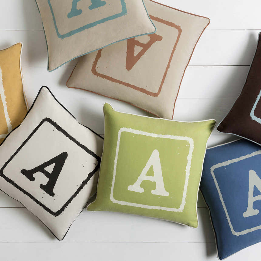 Wanguri Letter A Throw Pillow - Clearance