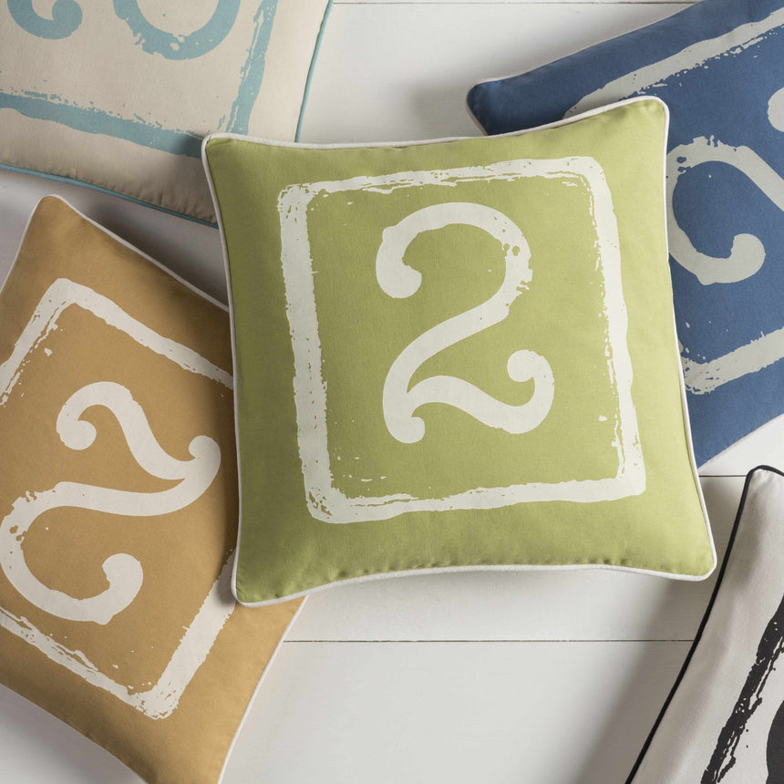 Shingleton Blue Number 2 Square Accent Pillow - Clearance