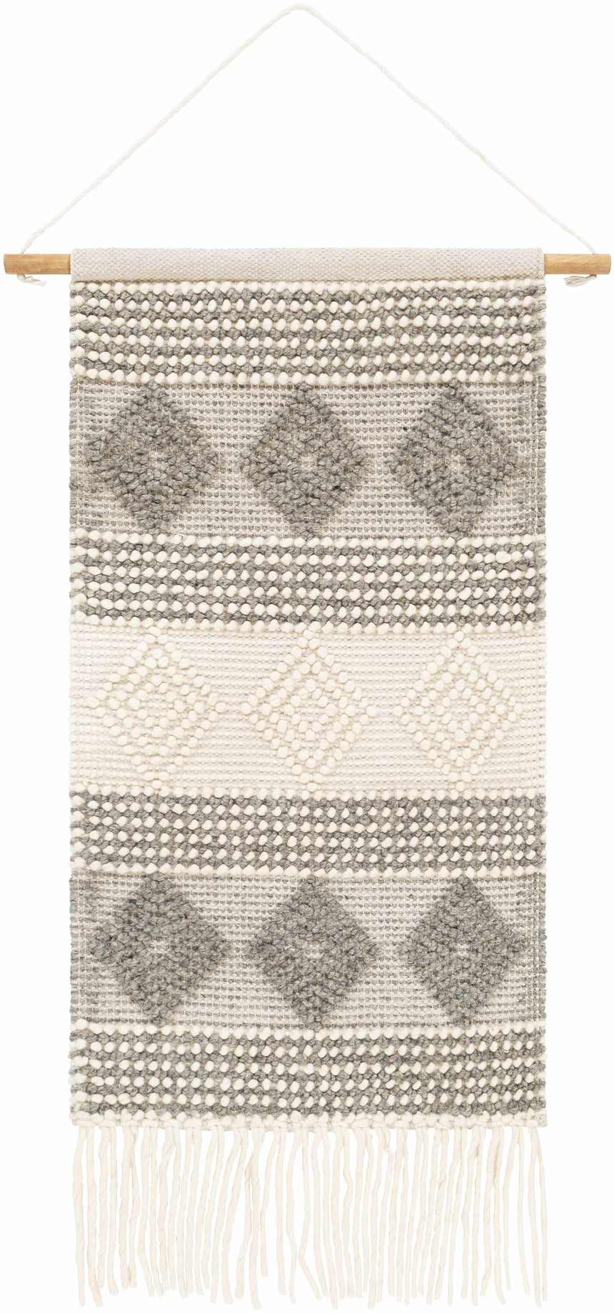 Boonesville Grey Diamond Pattern Wall Hanging