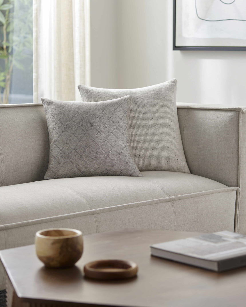 Boykins Gray Diamond Pattern Accent Pillow - Clearance