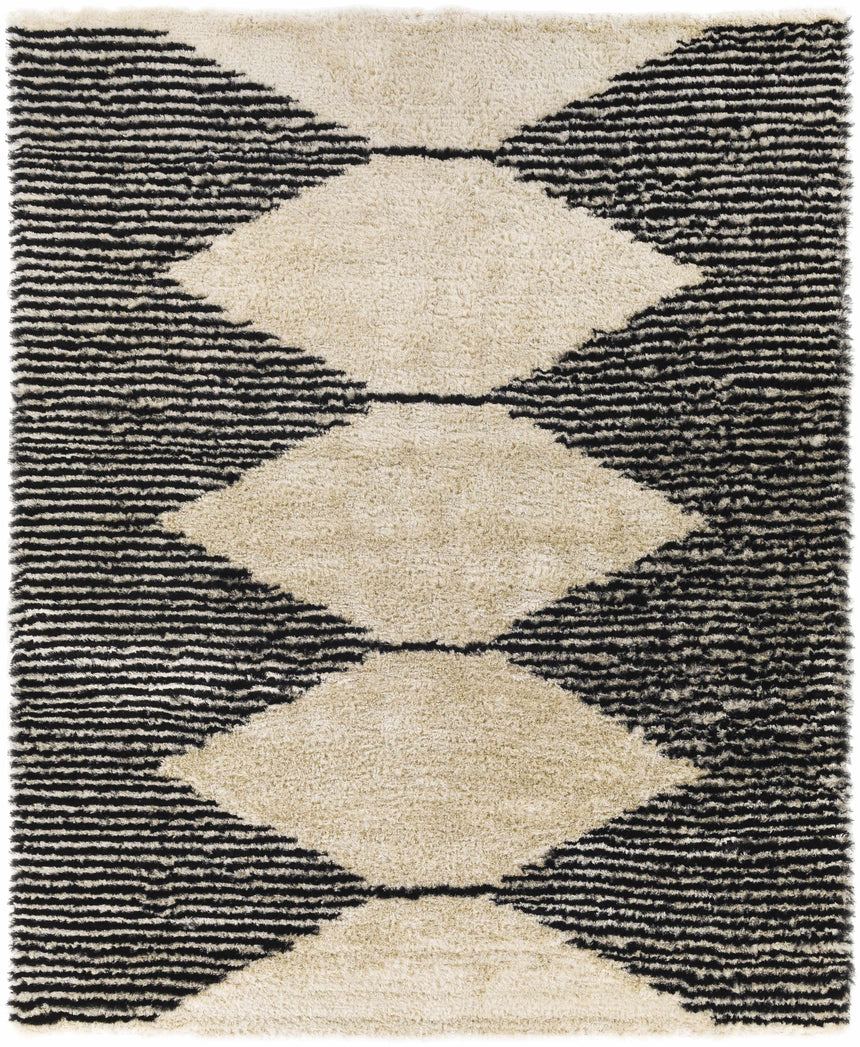 Aberchirder Ivory&Black Diamond Plush Rug - Clearance