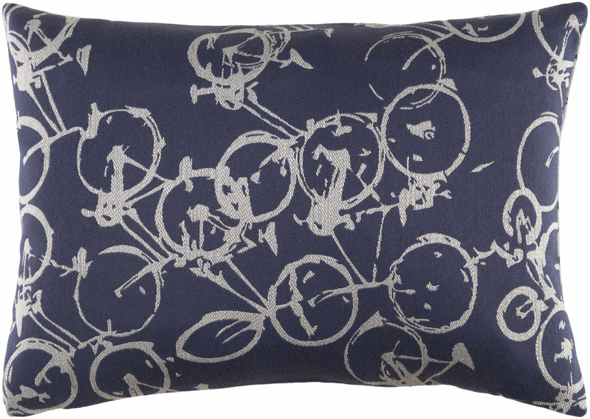 Burneside Navy Bicycle Print Throw Pillow - Clearance