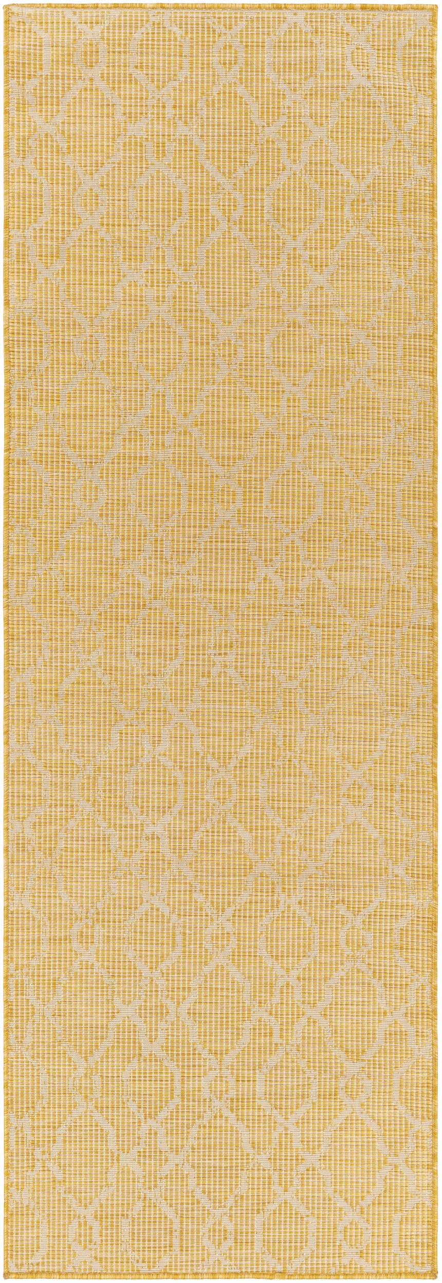 Brocton Yellow Flatweave Rug - Clearance