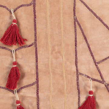 Berryton Blush Geometric Tassel Throw Pillow - Clearance