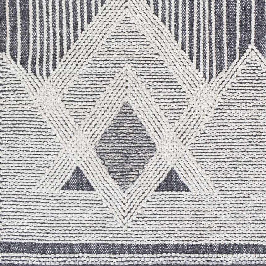 Aldbourne Gray Tassel Flatweave Wool Rug - Clearance