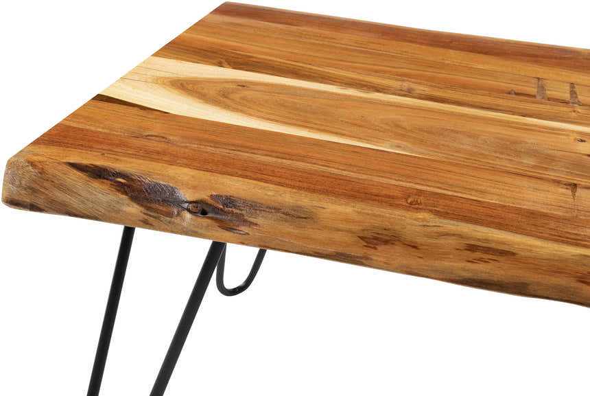 Chulakivka Acacia Wood Industrial Coffee Table
