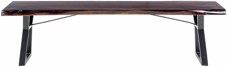 Chimalapa Rustic Dark Wood Bench
