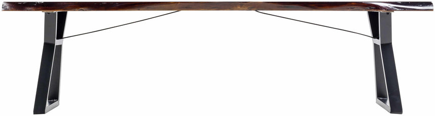 Chimalapa Rustic Dark Wood Bench