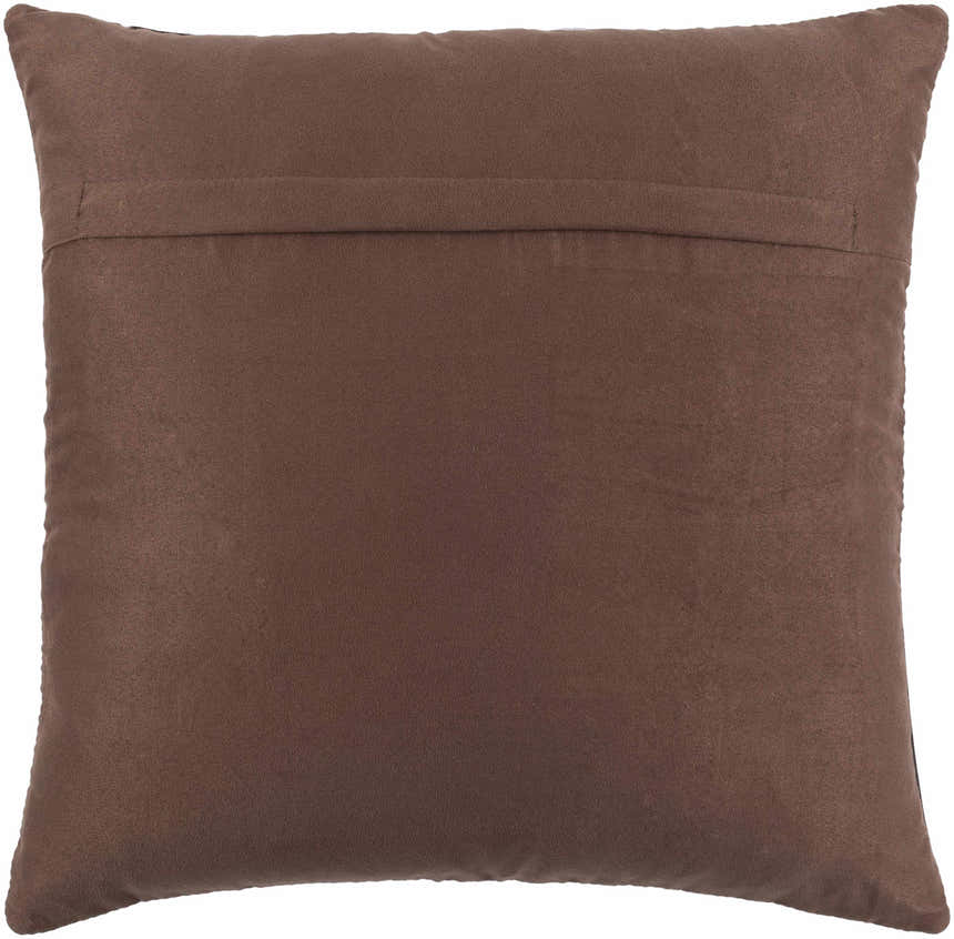 Colman Dark Brown Square Throw Pillow