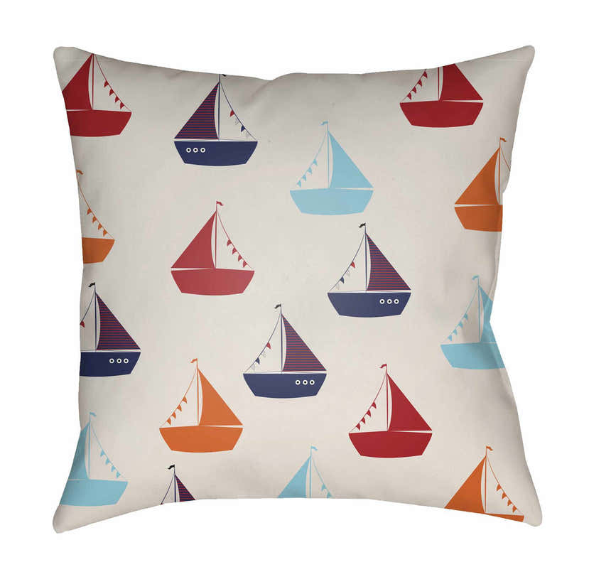 Kids Sailor Decorative Nursery Blue Outdoor Throw Pillow