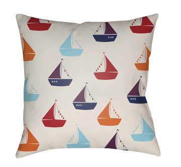 Kids Sailor Decorative Nursery Blue Outdoor Throw Pillow