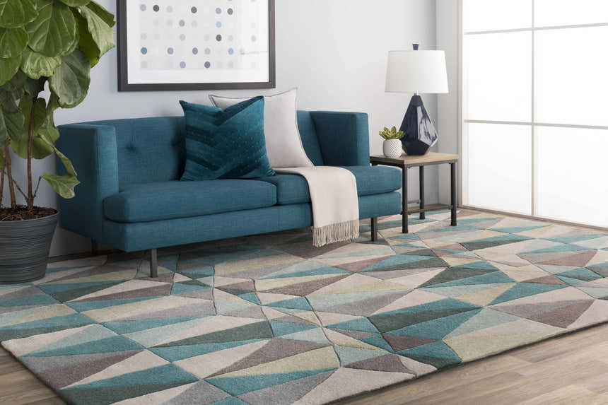 Onyx Navy Square Throw Pillow