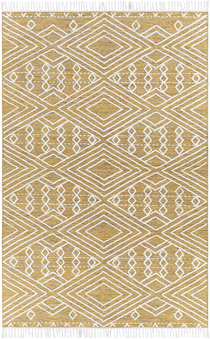 Skedee Mustard/Cream Diamond Carpet - Clearance