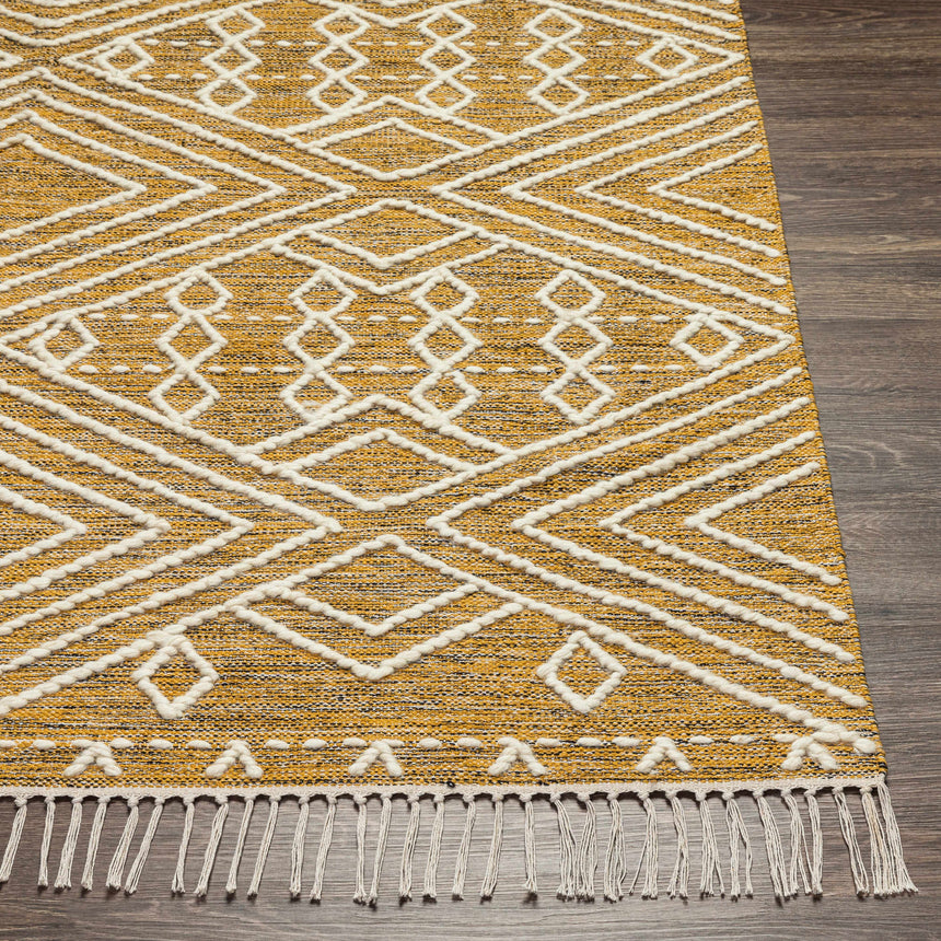 Skedee Mustard/Cream Diamond Carpet - Clearance