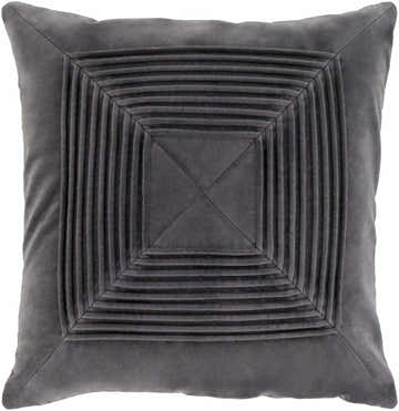 Crosby Charcoal Square Throw Pillow - Clearance