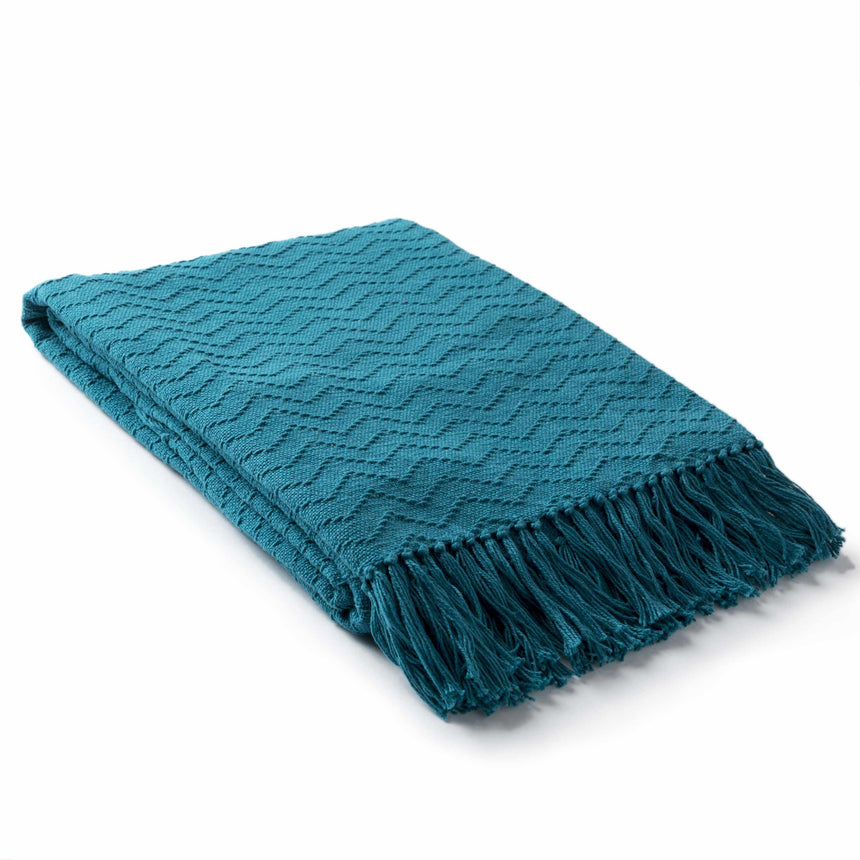 Chiconcuac Aqua Throw Blanket