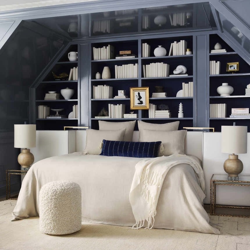 Firhouse Peach Linen Bedding