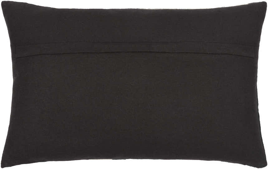 Triava Black and Cream Geometric Triangle Global Bohemian Cotton Lumbar Pillow - Clearance