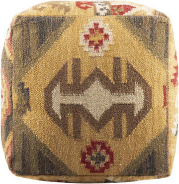 Dhaurahra Southwestern Geometric Cotton Pouf