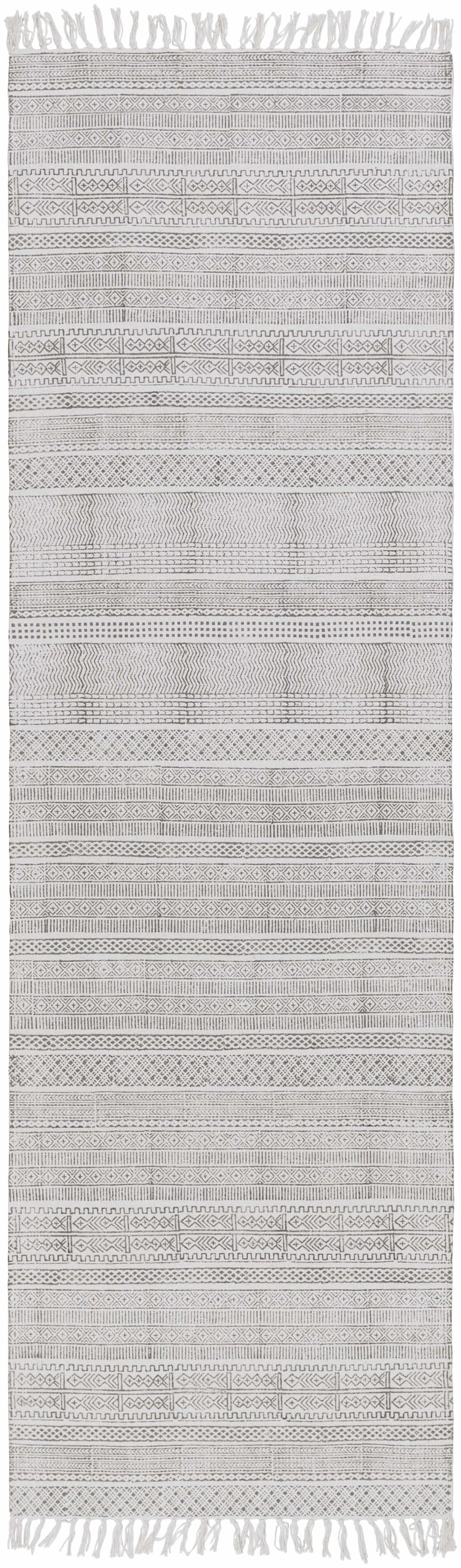 Durbin Off-White Cotton Flatweave Carpet - Clearance