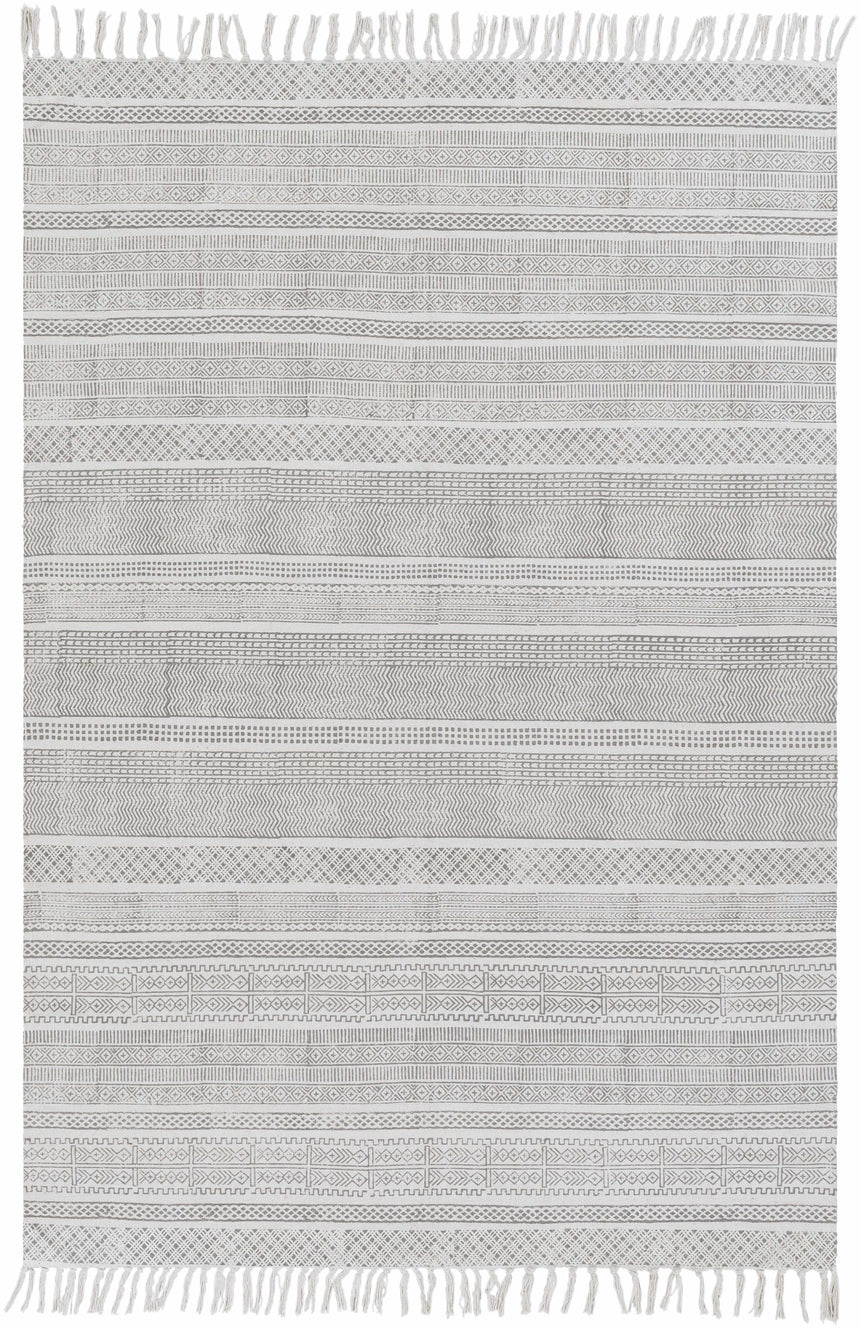Durbin Off-White Cotton Flatweave Carpet - Clearance