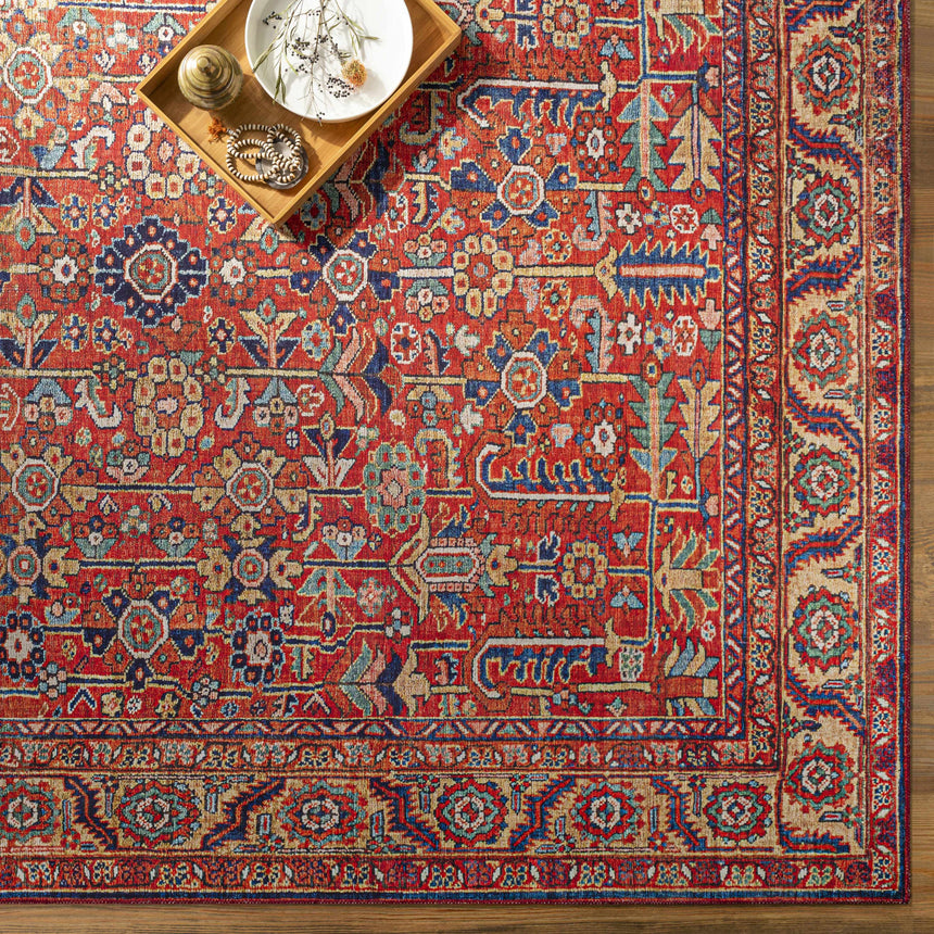 Edwardsburg Traditional Red Rug