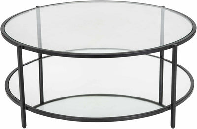 Birr Round Glass Two-Level Coffee Table