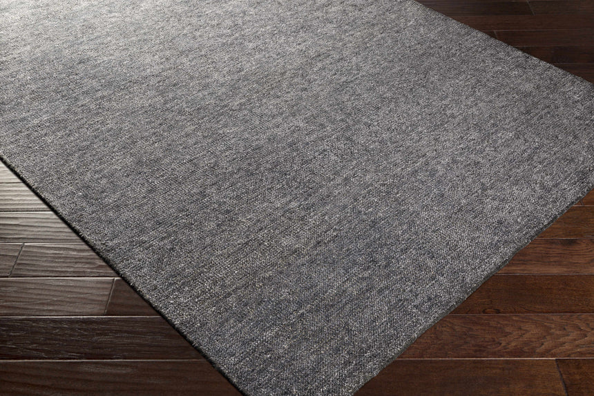 Lecompton Solid Charcoal Viscose Rug - Clearance