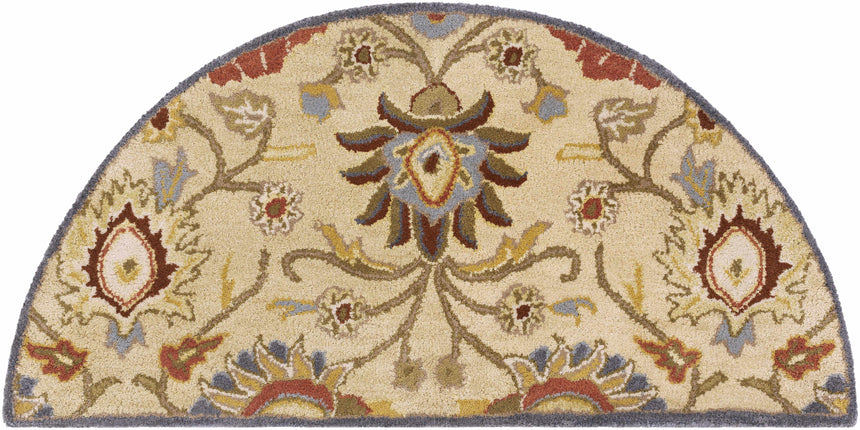 Caesar 1116 Hand Tufted Beige & Rust Wool Rug