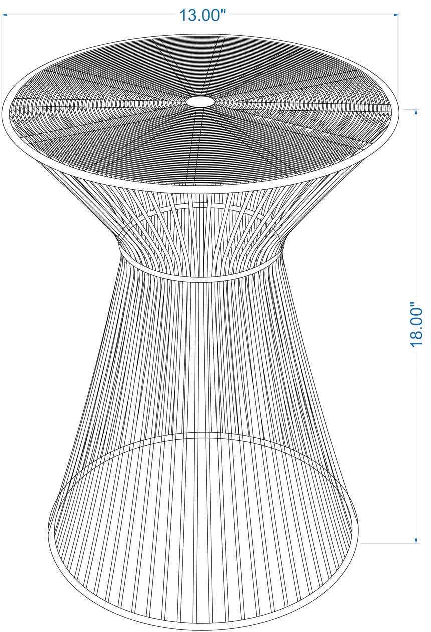Ergani Black Metal End Table