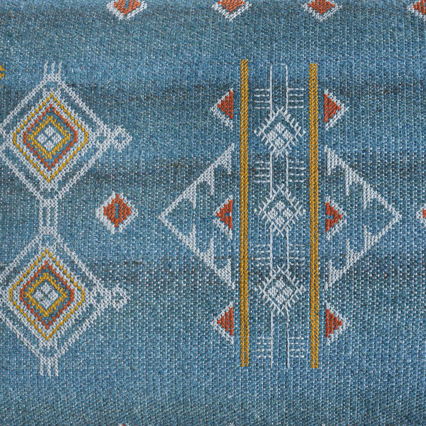 Eyal Rustic Blue Geometric Accent Pillow - Clearance